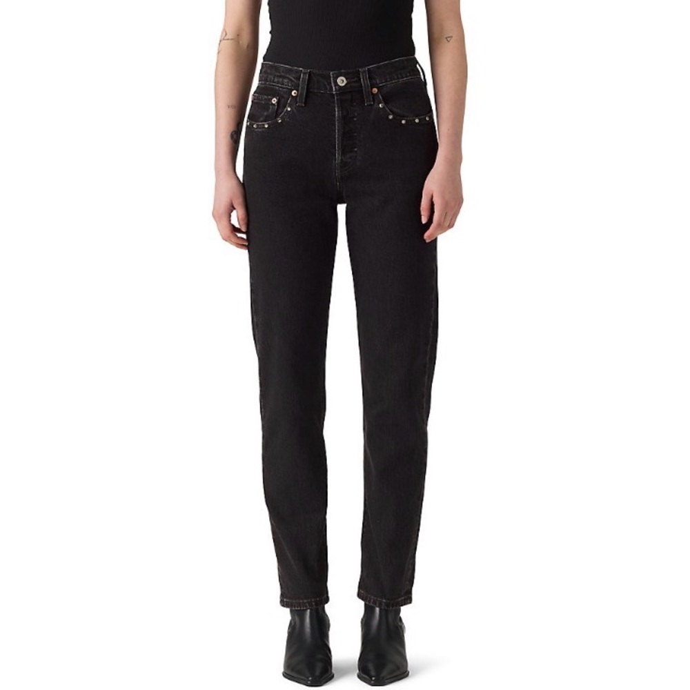 Levi’s 501 Original High Rise Straight Leg Jean Black/Rhinestones
